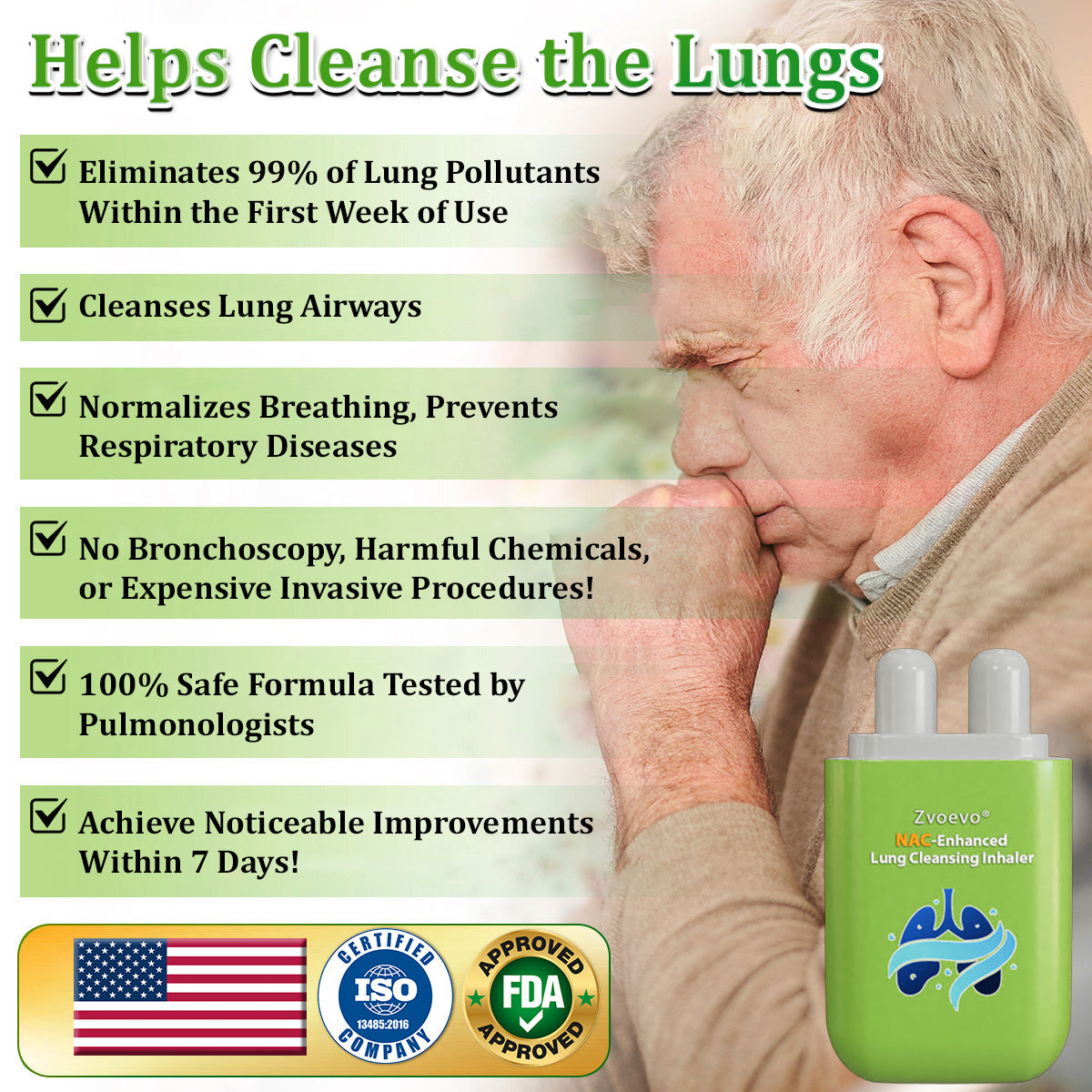 ✅Official Store|Zvoevo® NAC-Enhanced Lung Cleansing Inhaler(💝American Owned and Operated💝)