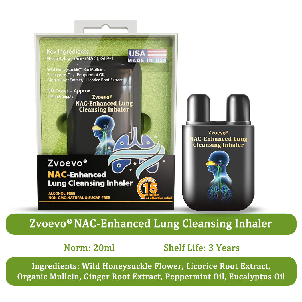 ✅✅Official Store|Zvoevo® NAC-Enhanced Lung Cleansing Inhaler(🫁Sinusitis,cough, wheezing, shortness of breath, sputum, stuffy nose, bronchitis, allergy symptoms, lung discomfort🫁)
