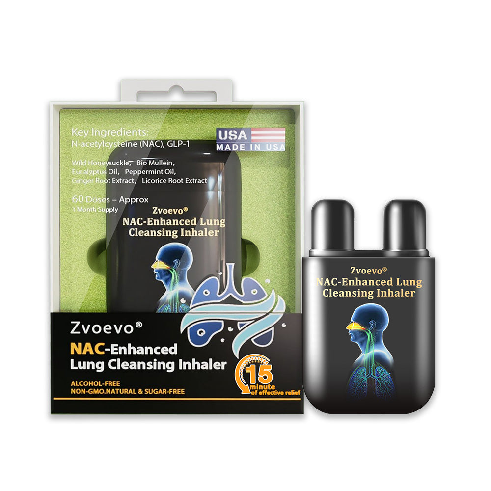 ✅Official Store|Zvoevo® NAC-Enhanced Lung Cleansing Inhaler(🫁Sinusitis,cough, wheezing, shortness of breath, sputum, stuffy nose, bronchitis, allergy symptoms, lung discomfort🫁)